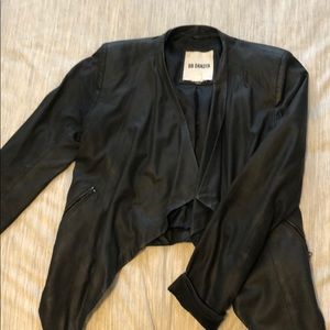Bb Dakota crop back leather jacket